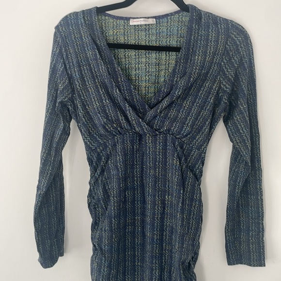 Anne Matthew Nursing Dress Spacedye Yarn Knit Stretch Jersey size S - Picture 7 of 9